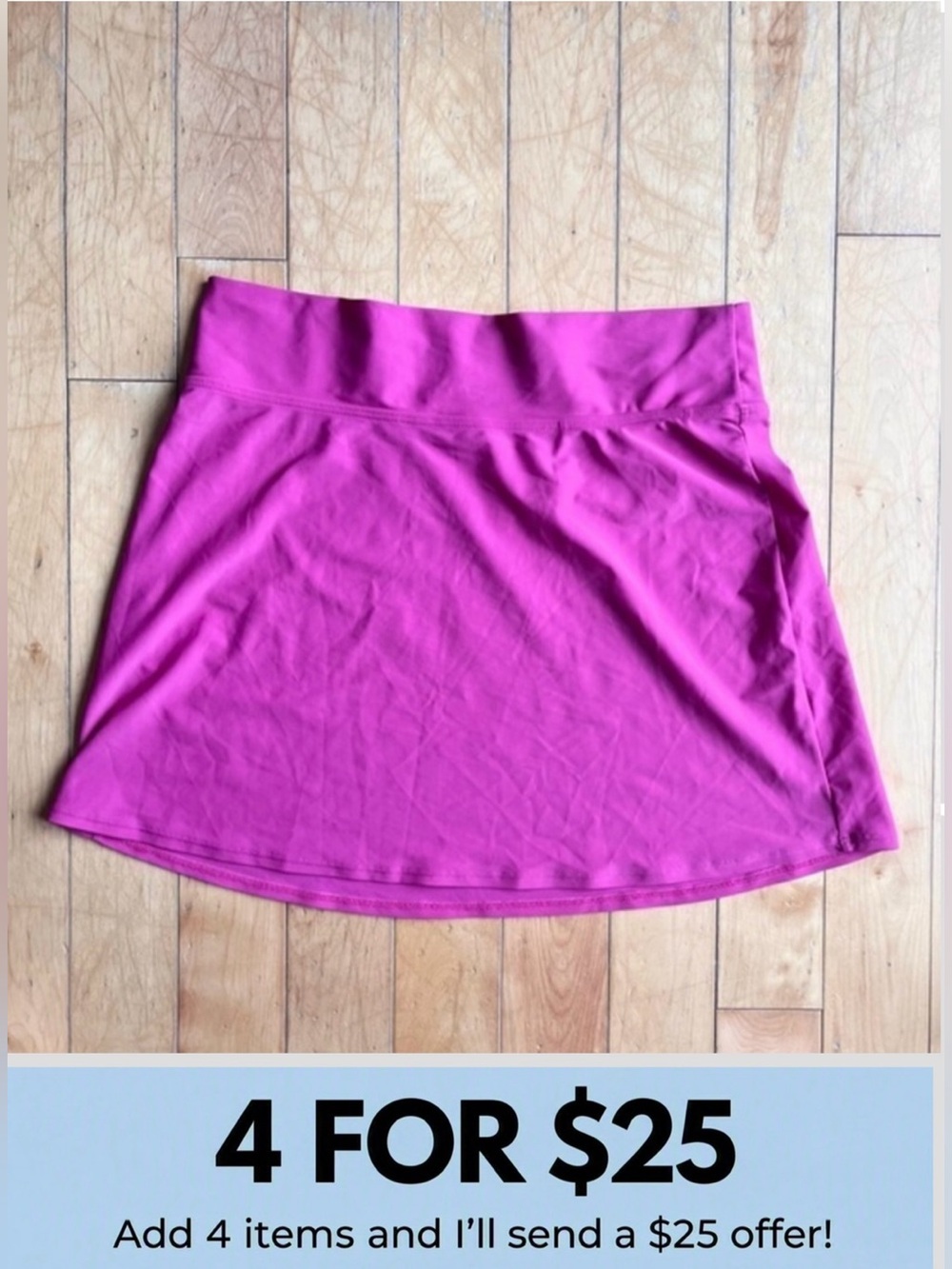 Lolë Vibrant Pink Performance Athletic Activewear Skirt Size XL
